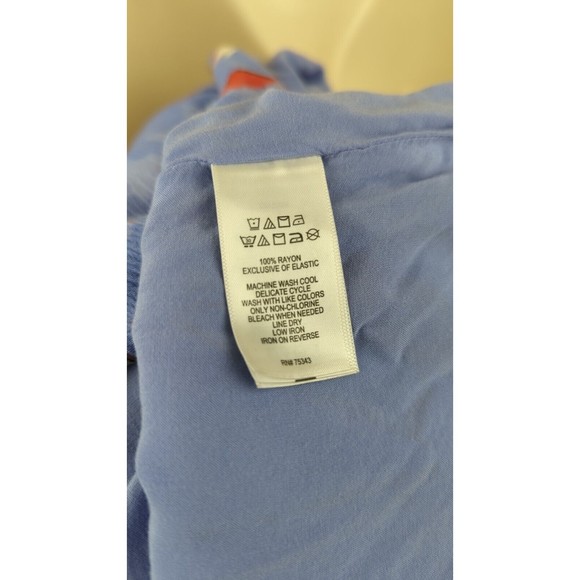 C&C California Boho Gauze Colorful Maxi Midi Dress Blue Ikat Abstract Swing S - Picture 6 of 6